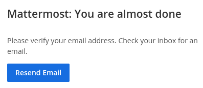 Email verification