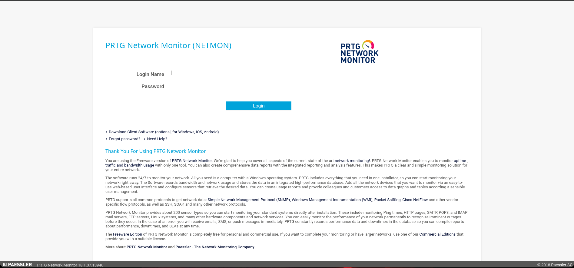 PRTG Netowrk Monitor