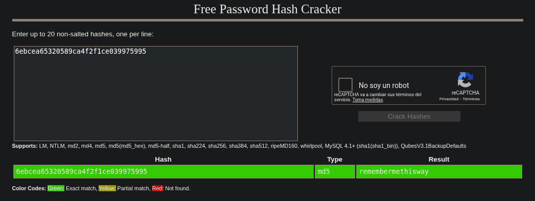 Cracking hashes